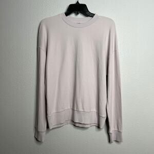 90 Degree By Reflex Pullover Sweater Lilac Crew Neck Ribbed Long Sleeve Sz M